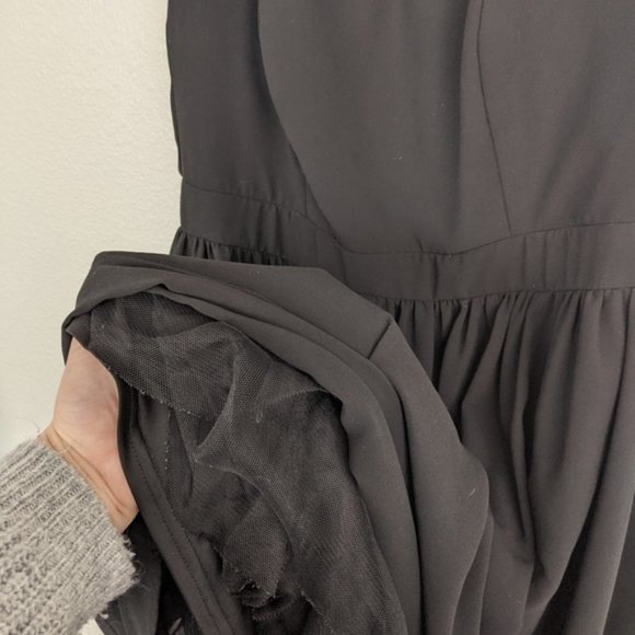 Torrid Black Dress Mesh w/ Beaded Embroidery Dress - Picture 4 of 13